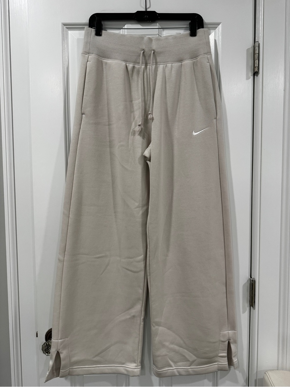Nike Kids Light Beige Wide-Leg Jogger Pants